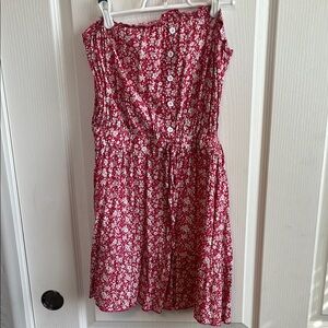 SHEIN Red and White Mini Dress